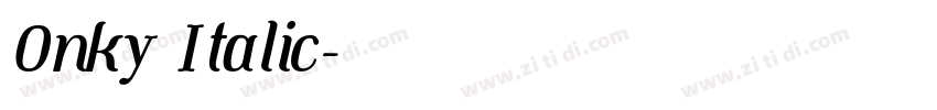 Onky Italic字体转换